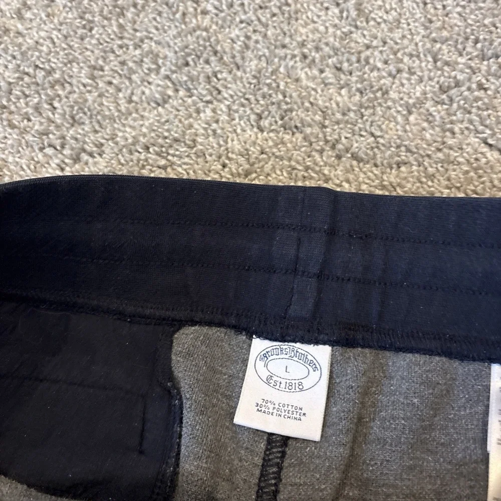 Brooks Brothers Jogger Drawstring Tapered Sweatpants Men's Sz L Blue Mesh Thick